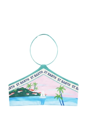MC2 Saint Barth graphic-print halterneck bikini top - Pink