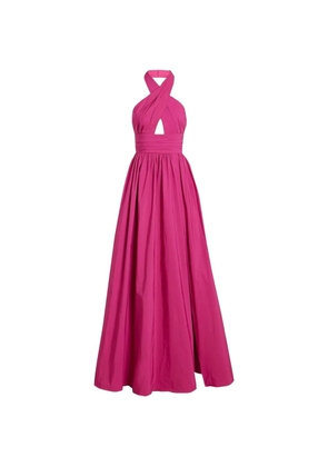 Marchesa Notte cutout taffeta gown - Pink