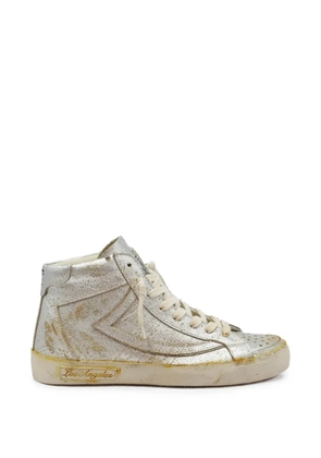 Htc Los Angeles Vipers distressed high-top sneakers - Silver