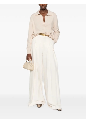NISSA pleated palazzo pants - Neutrals