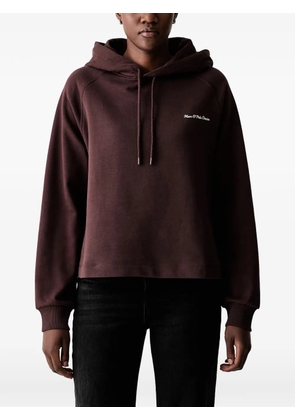 Marc O'Polo logo-print hoodie - Brown