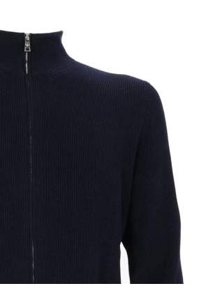 Ballantyne ribbed-knit zip-up cardigan - Blue
