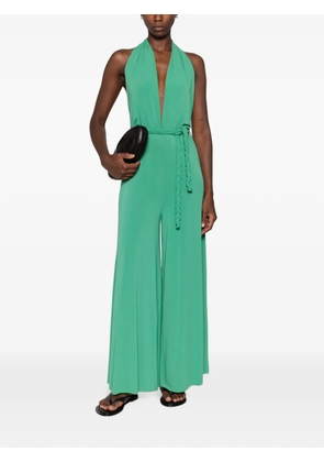 kaos halterneck braided-belt jumpsuit - Green