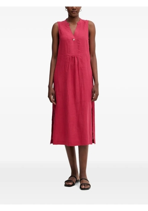 Benetton sleeveless side-slit midi dress - Red
