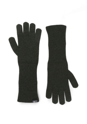 MM6 Maison Margiela ribbed-knit wool-blend gloves - Green