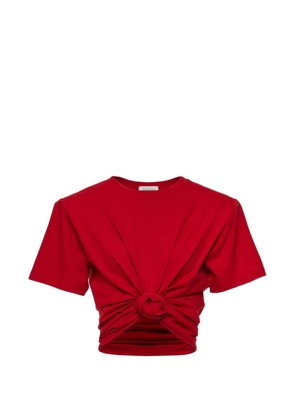 Magda Butrym Knotted cropped T-shirt - Red