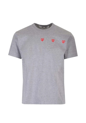 Comme Des Garçons heart-patch T-shirt - Grey
