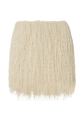 LIU JO fringe mini skirt - Neutrals