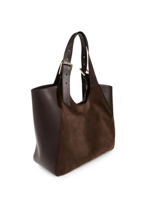 Furla suede-panelled shoulder bag - Brown