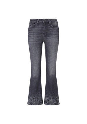 LIU JO bootcut jeans with rhinestones - Grey