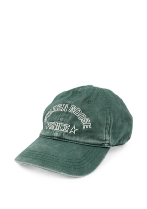 Golden Goose logo-embroidered star-patch baseball cap - Green