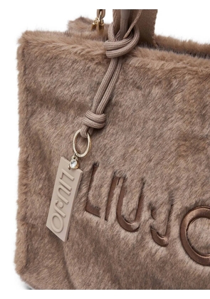 LIU JO large teddy tote bag - Brown