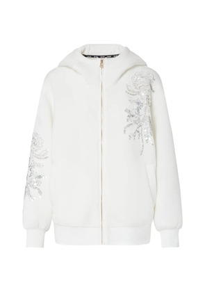 LIU JO oversized jacket with jewel embroidery - White