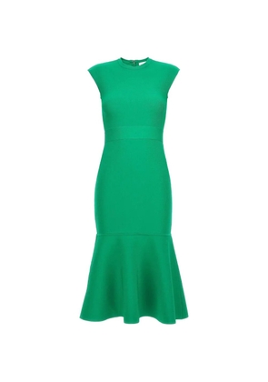 Hervé Léger fluted stretch-knit dress - Green