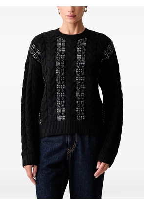 GUESS USA cable-knit sweater - Black