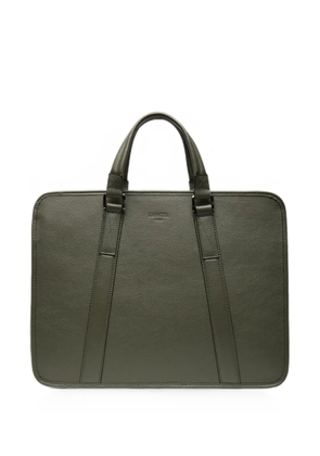 Lancel MISTRAL logo-embossed pebbled laptop bag - Green