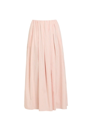 Faithfull Carmen stripe-print midi skirt - Pink