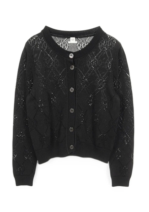 Hermès Pre-Owned crew-neck cardigan - Black