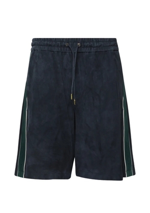 Casablanca side-stripe suede shorts - Blue