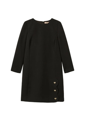TWINSET short crêpe dress with heart-shaped buttons - Black
