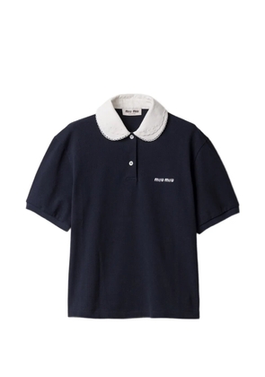 Miu Miu piqué polo shirt - Blue