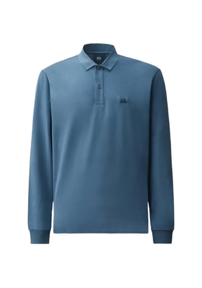 C.P. Company logo-patch long-sleeve polo shirt - Blue