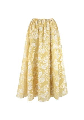 Cinq A Sept Ruth organza jacquard midi skirt - Yellow
