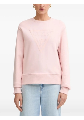 GUESS USA logo-embossed jumper - Pink