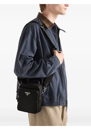 Prada Re-Nylon and Saffiano leather shoulder bag - Black