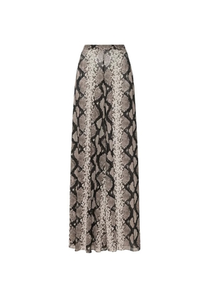 LAPOINTE python-print mesh trousers - Brown