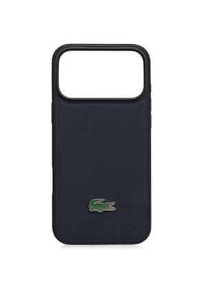 Lacoste logo-plaque textured iPhone 17 Pro Max case - Blue