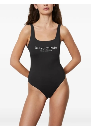 Marc O'Polo logo-print scoop-neck swimsuit - Black
