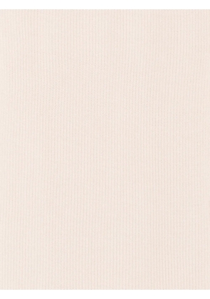 Patrizia Pepe fringed ribbed-knit scarf - Neutrals