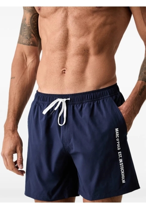Marc O'Polo logo-print drawstring swim shorts - Blue