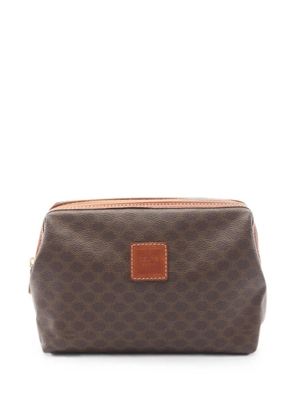 Celine Pre-Owned 2000s Macadam zip-fastening makeup bag - Brown
