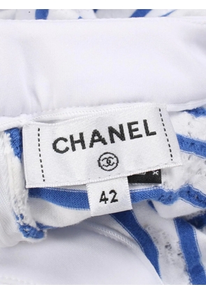 CHANEL Pre-Owned 1986-1988 striped T-shirt - White