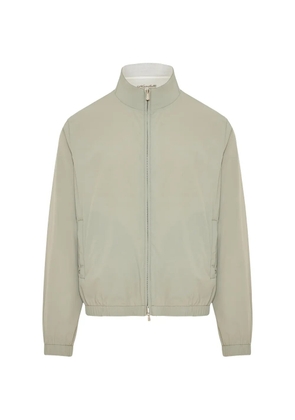 Enrico Mandelli logo-embroidered zip-up jacket - Green