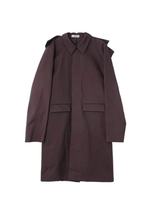 Rier collared single-breasted coat - Brown