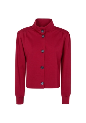 Liviana Conti button-up cropped jacket - Red