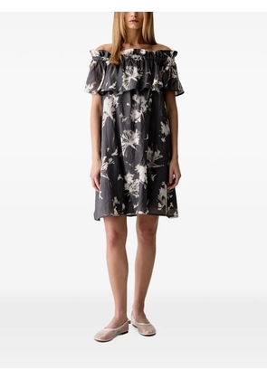 Marc O'Polo Carmen floral-print mini dress - Grey