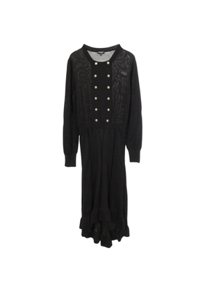 CHANEL Pre-Owned 1986-1988 midi Cocomark button dress - Black