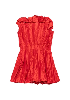 TOVE Marina pleated strapless top - Red