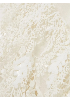 ZIMMERMANN asymmetric embellished dress - White