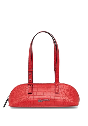 Karl Lagerfeld Jeans croc-effect logo-plaque tote bag - Red
