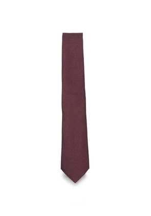 Canali micro-pattern silk tie - Red