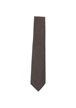 Canali textured-finish silk tie - Brown