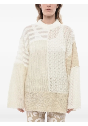 Holzweiler patchwork-effect relaxed-fit knit - White