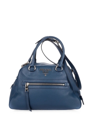 Prada Pre-Owned Vitello Phenix logo-plaque tote bag - Blue