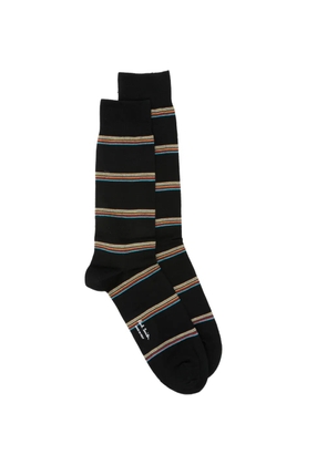 Paul Smith stripe-pattern socks - Black