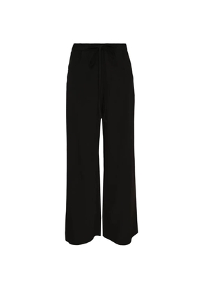 Y's drawstring wide-leg trousers - Black